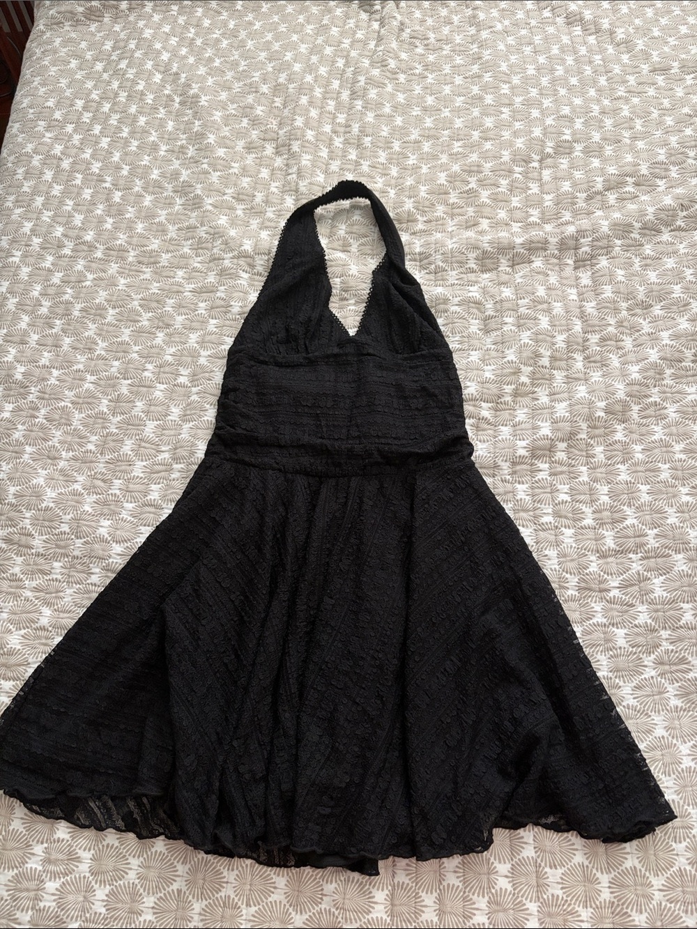 Women’s Black Halter Fit-and-Flare Dress